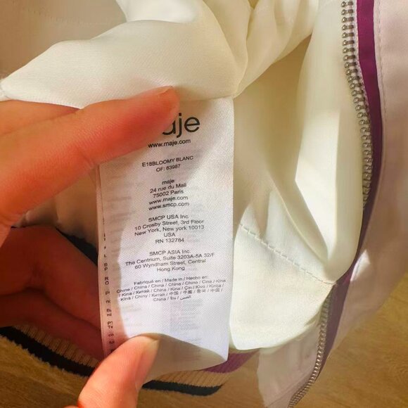 Maje Cropped Jacket with Embroidery both front and back - Picture 2 of 5